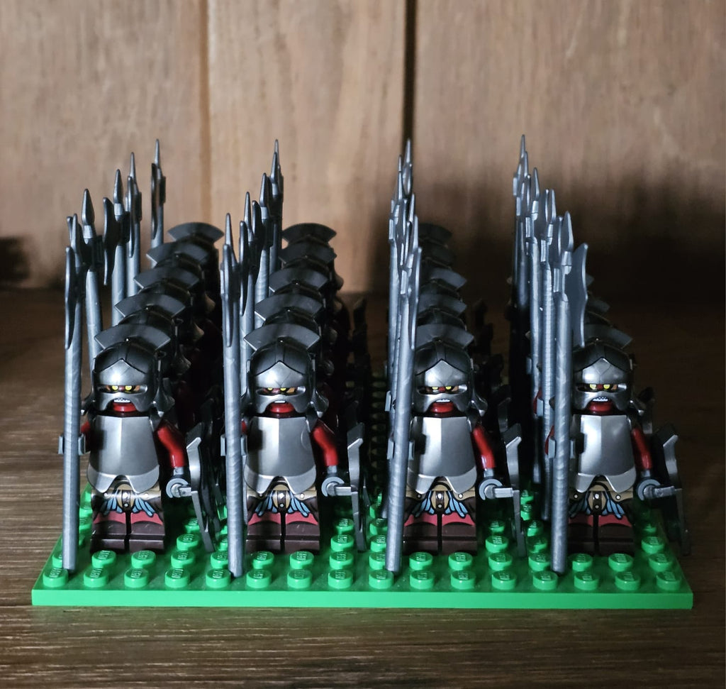 Uruk-hai Minifigure – Compatible Bricklink LOR022 – Ultra High Quality Army Building